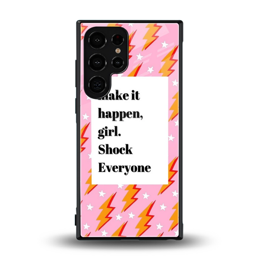 Shock Everyone back phone cover | glass case for samsung galaxy s23 ultra