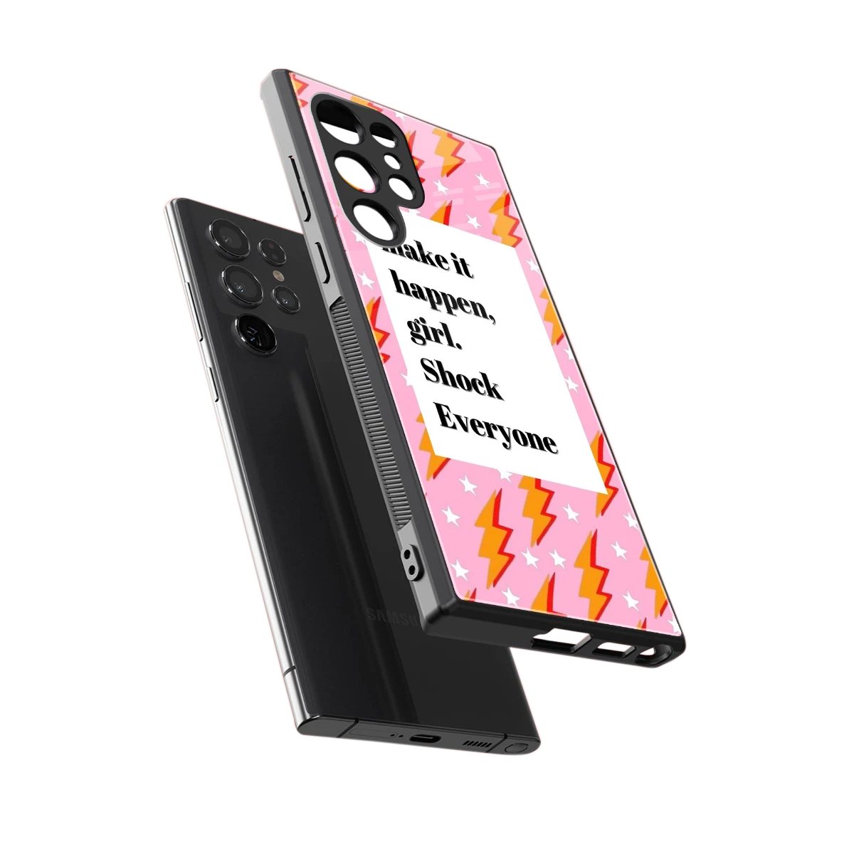 Shock Everyone sleek samsung galaxy s23 ultra cover with tempered glass back and TPU edges