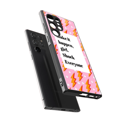 Shock Everyone sleek samsung galaxy s23 ultra cover with tempered glass back and TPU edges