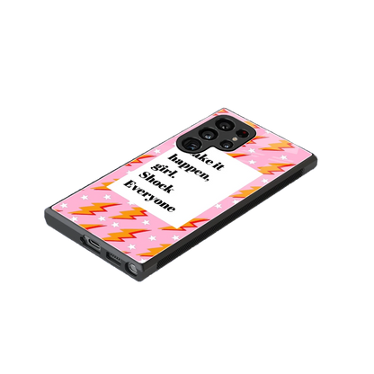 Shock Everyone stylish phone case for samsung galaxy s23 ultra | glossy glass and slim fit