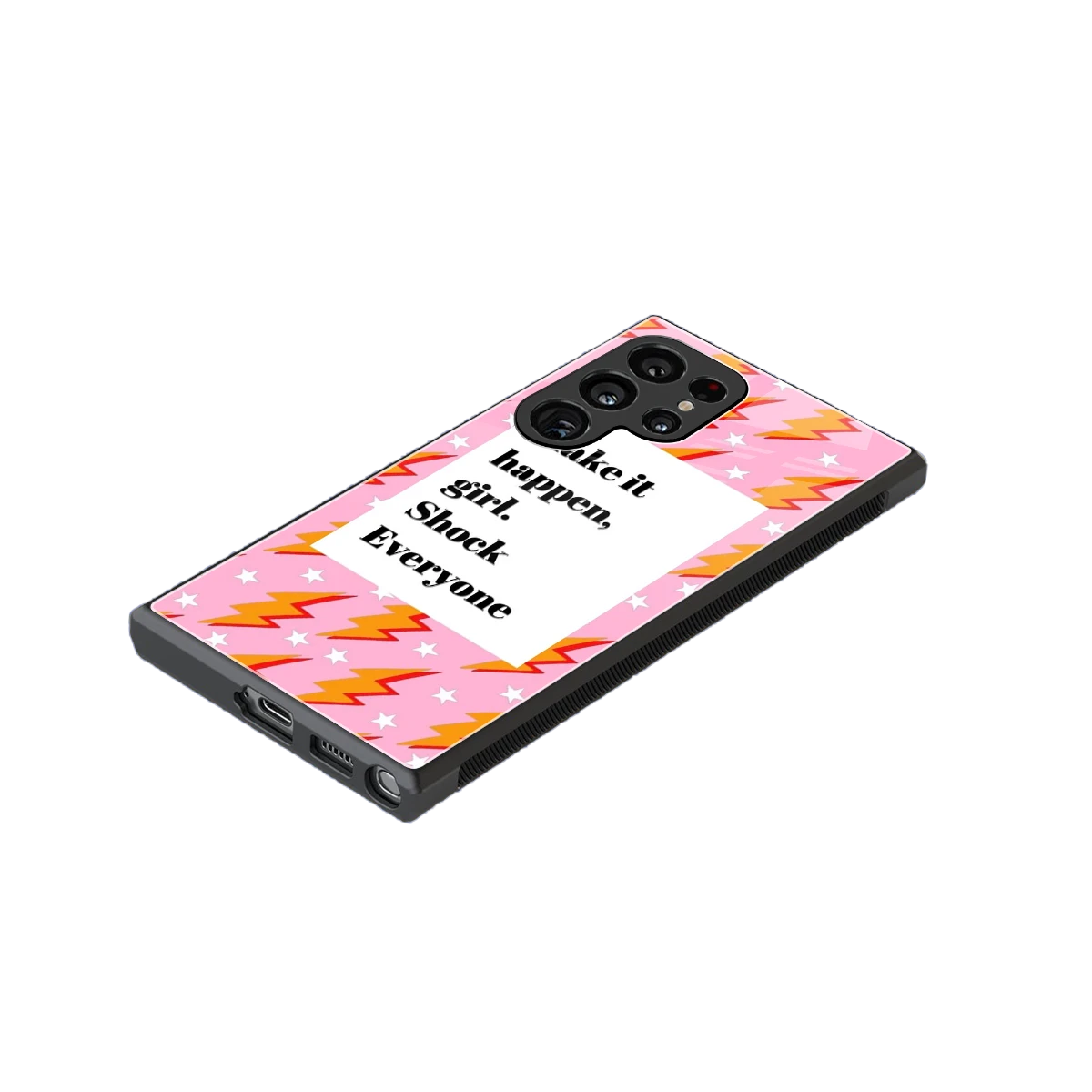 Shock Everyone stylish phone case for samsung galaxy s24 ultra | glossy glass and slim fit