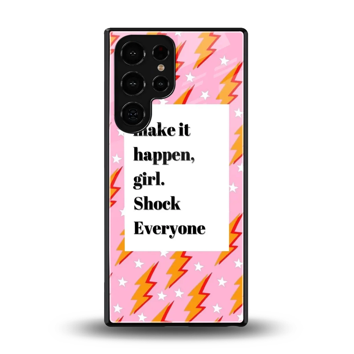 Shock Everyone back phone cover | glass case for samsung galaxy s25 ultra