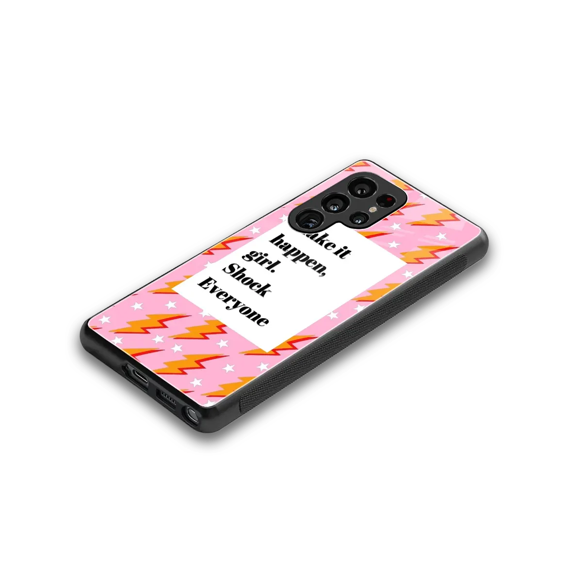 Shock Everyone stylish phone case for samsung galaxy s25 ultra | glossy glass and slim fit