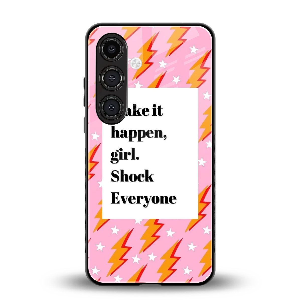 Shock Everyone back phone cover | glass case for samsung galaxy s25