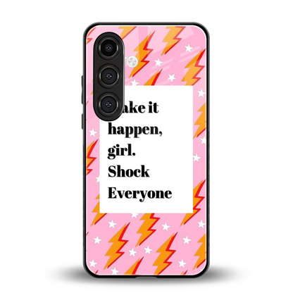 Shock Everyone back phone cover | glass case for samsung galaxy s24