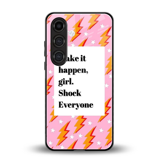 Shock Everyone back phone cover | glass case for samsung galaxy s24