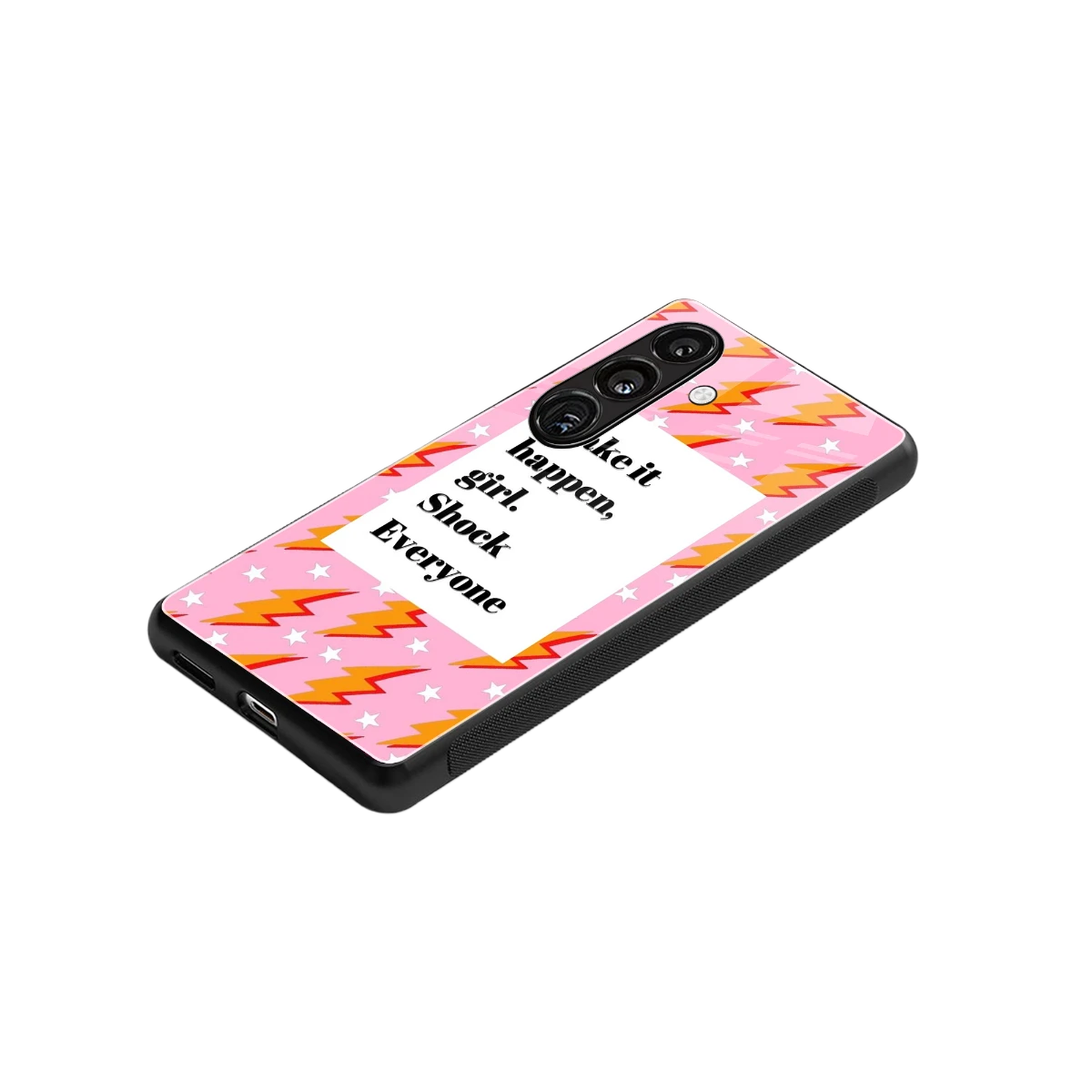 Shock Everyone stylish phone case for samsung galaxy s23 fe | glossy glass and slim fit