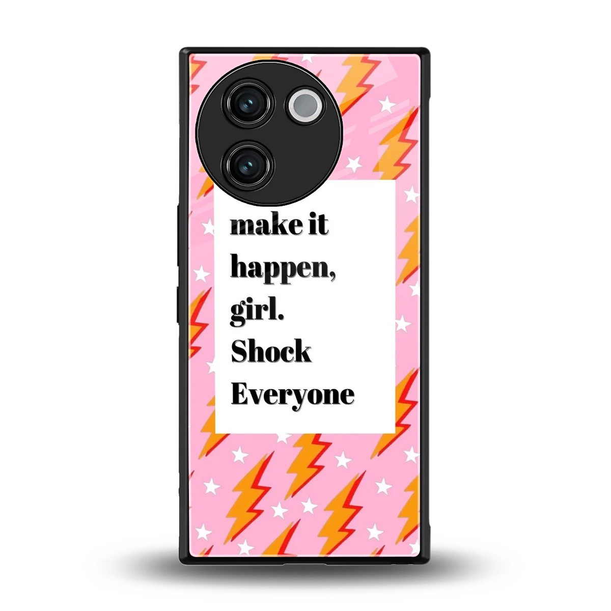 Shock Everyone back phone cover | glass case for vivo v30e