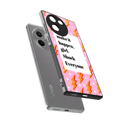 Shock Everyone sleek vivo v30e cover with tempered glass back and TPU edges