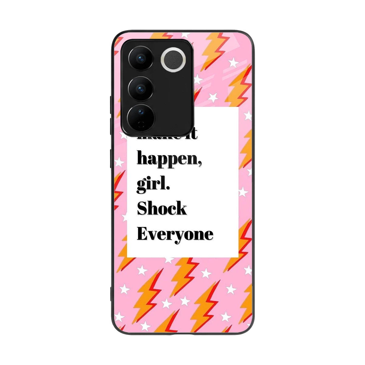 Shock Everyone back phone cover | glass case for vivo v27 5g