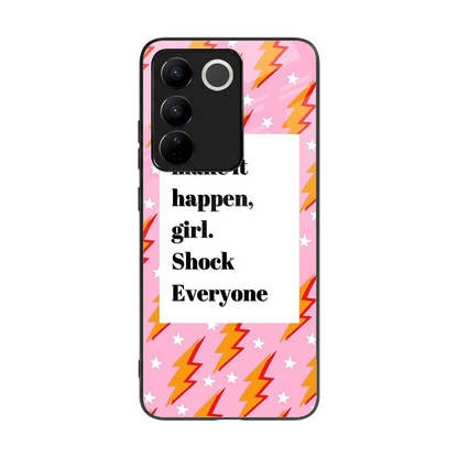 Shock Everyone back phone cover | glass case for vivo v27 5g