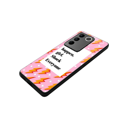 Shock Everyone stylish phone case for vivo v27 5g | glossy glass and slim fit