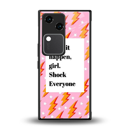 Shock Everyone back phone cover | glass case for vivo v30