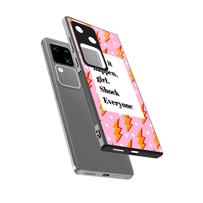 Shock Everyone sleek vivo v30 cover with tempered glass back and TPU edges