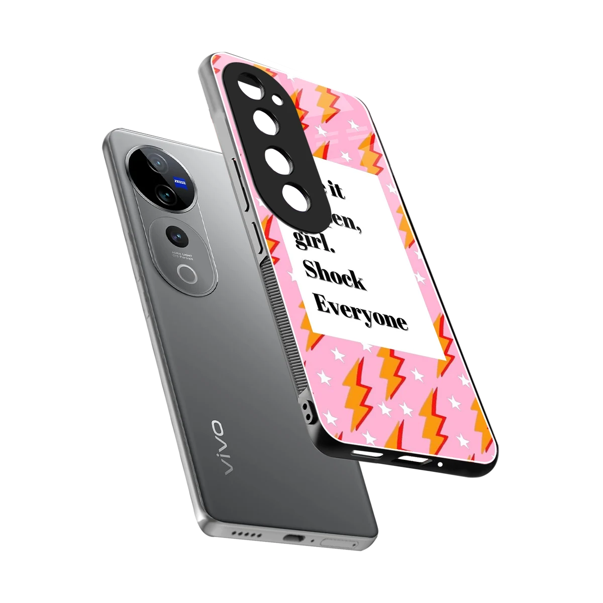 Shock Everyone sleek vivo v40 pro cover with tempered glass back and TPU edges