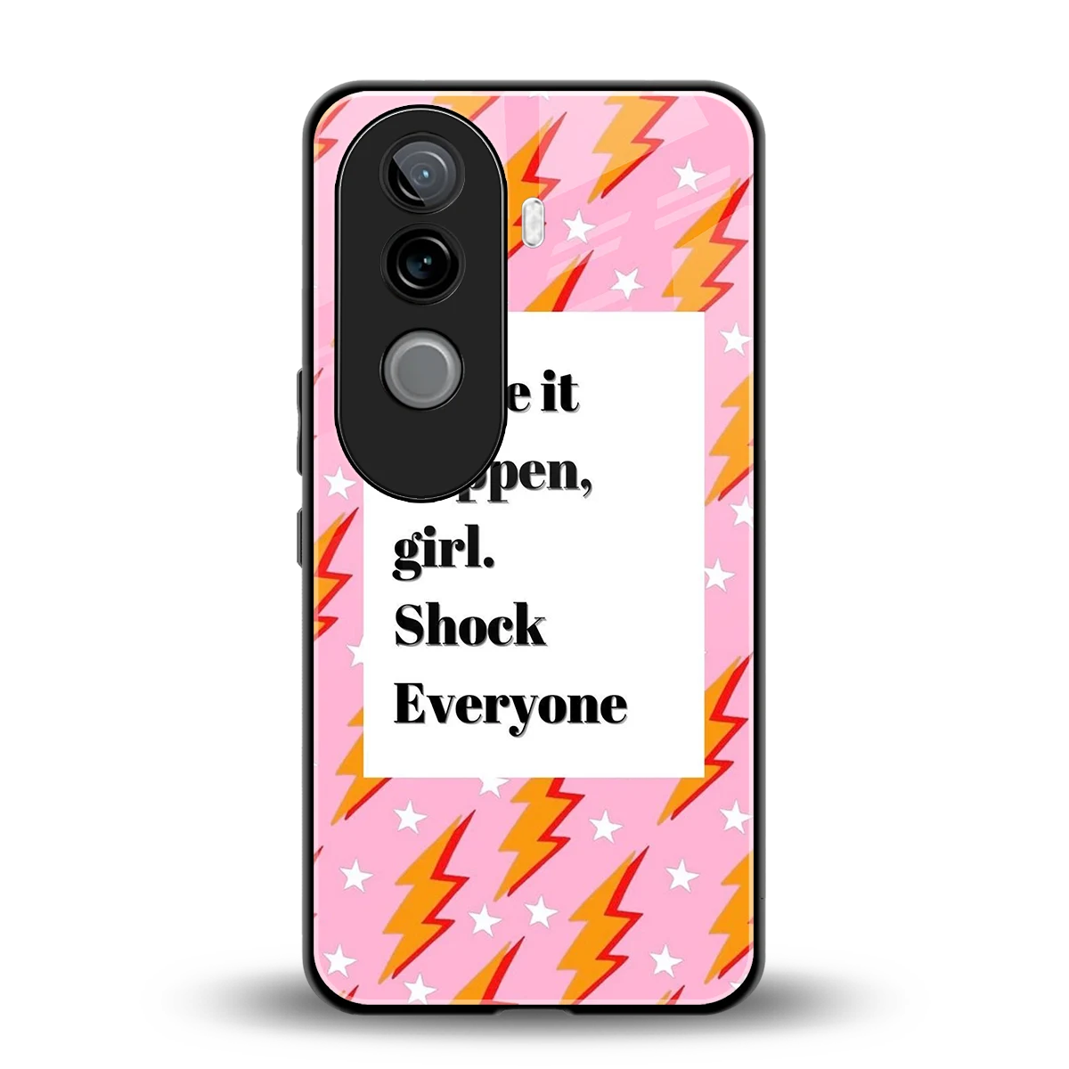 Shock Everyone back phone cover | glass case for vivo v40e