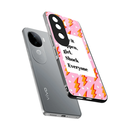 Shock Everyone sleek vivo v40e cover with tempered glass back and TPU edges