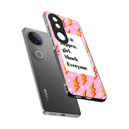 Shock Everyone sleek vivo v50 cover with tempered glass back and TPU edges