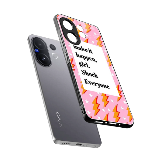 Shock Everyone sleek vivo v60 cover with tempered glass back and TPU edges