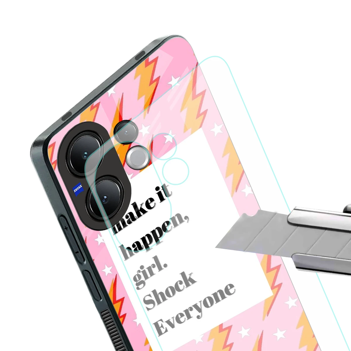 Shock Everyone stylish phone case for vivo v60 | glossy glass and slim fit