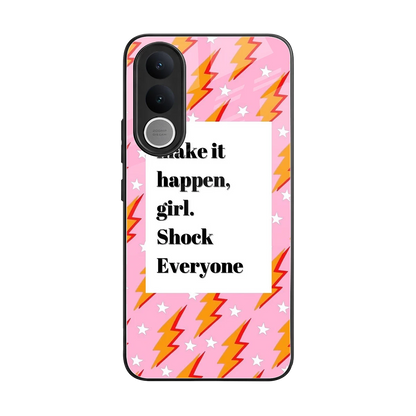 Shock Everyone back phone cover | glass case for vivo v70 fe
