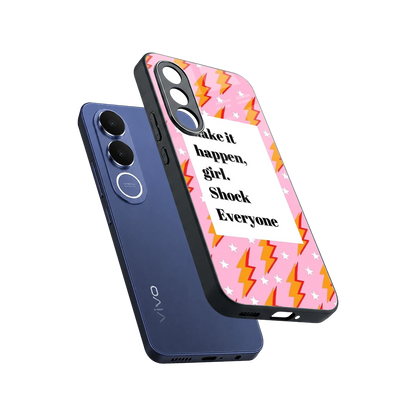 Shock Everyone sleek vivo v70 fe cover with tempered glass back and TPU edges