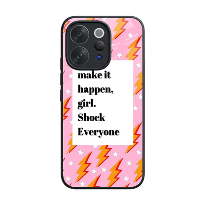 Shock Everyone back phone cover | glass case for vivo v70