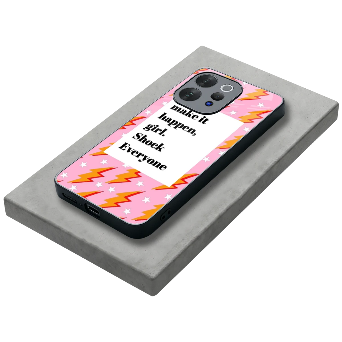 Shock Everyone stylish phone case for vivo v70 | glossy glass and slim fit