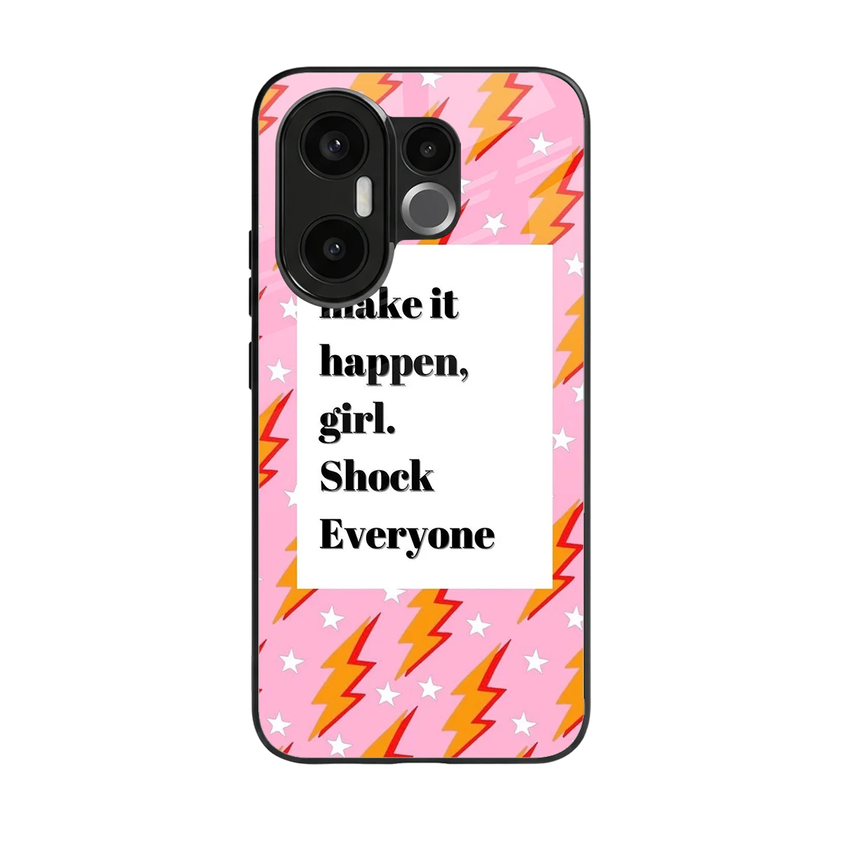 Shock Everyone back phone cover | glass case for vivo x200 fe