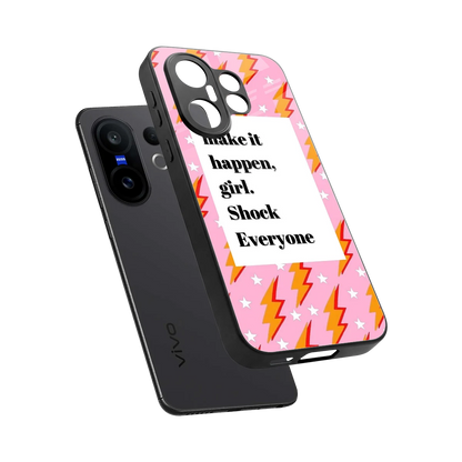 Shock Everyone sleek vivo x200 fe cover with tempered glass back and TPU edges