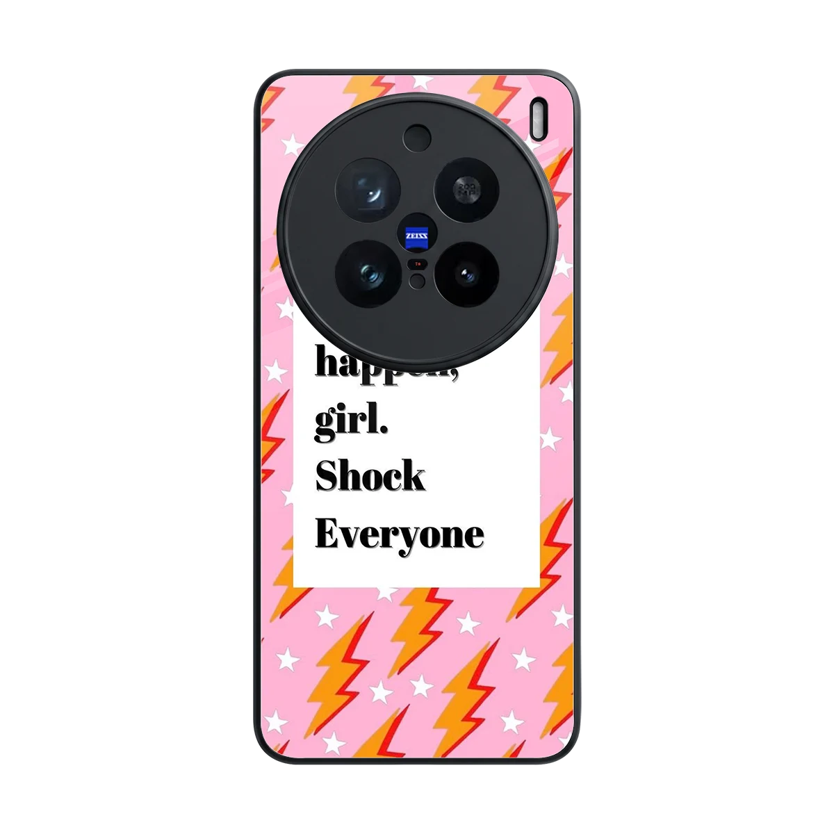 Shock Everyone back phone cover | glass case for vivo x200 pro