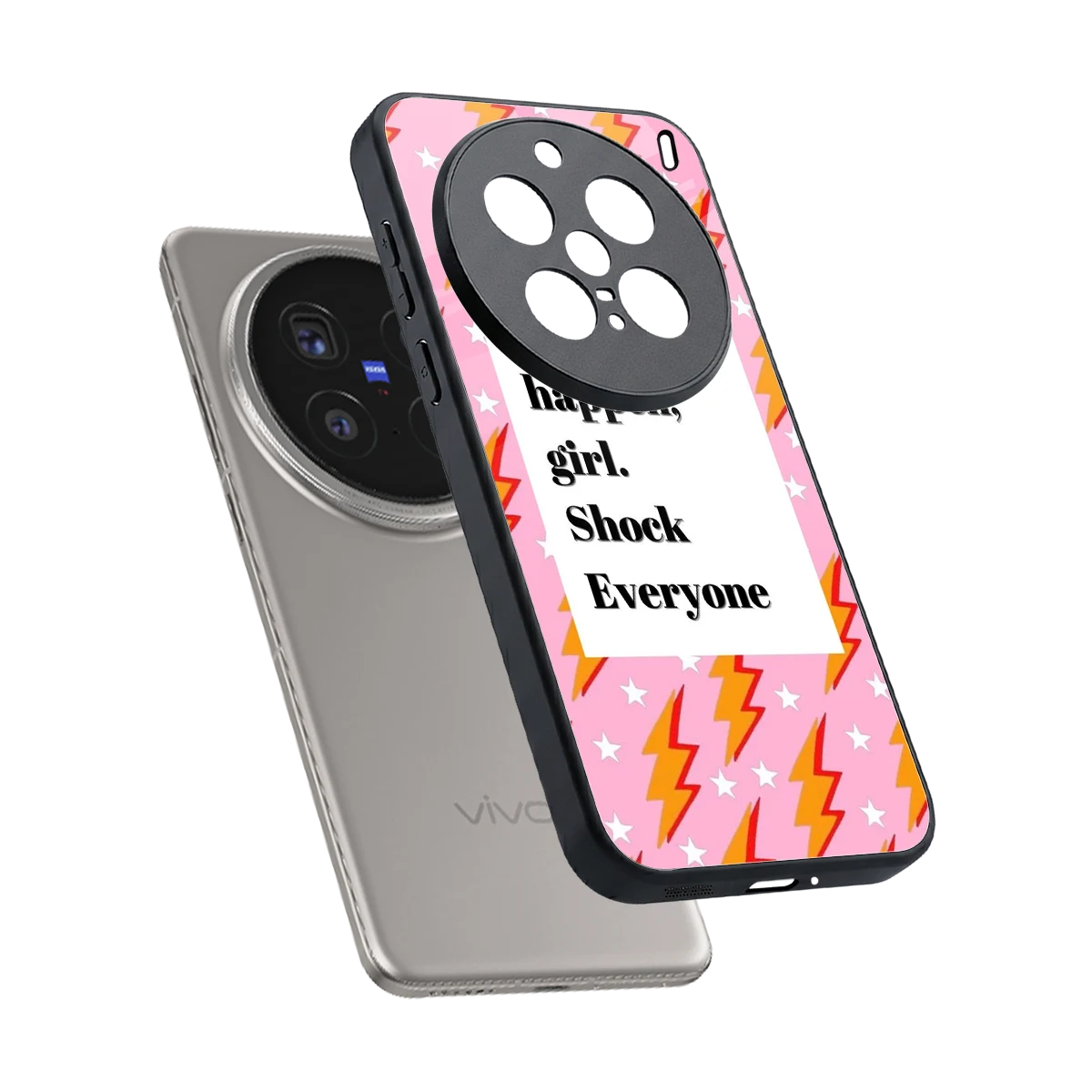Shock Everyone sleek vivo x200 pro cover with tempered glass back and TPU edges