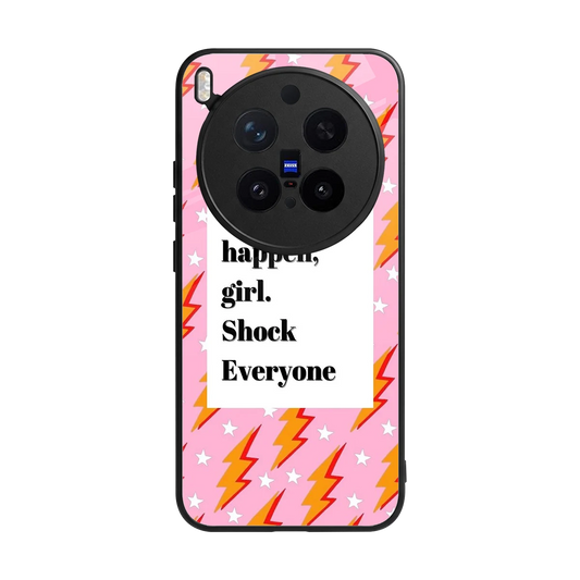 Shock Everyone back phone cover | glass case for vivo x300 pro