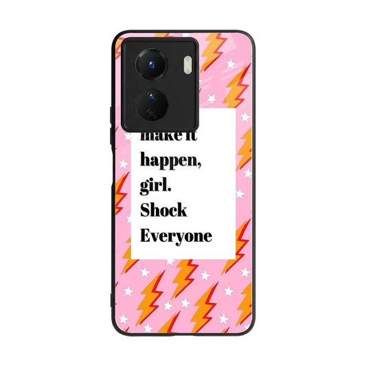 Shock Everyone back phone cover | glass case for vivo y16