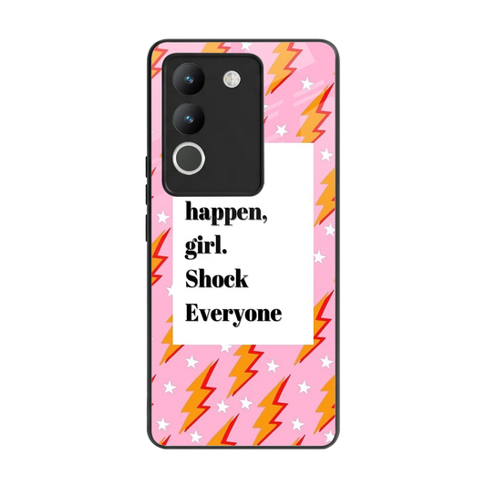 Shock Everyone back phone cover | glass case for vivo y200 5g
