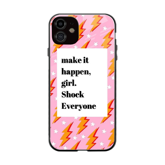 Shock Everyone back phone cover | glass case for iphone 12