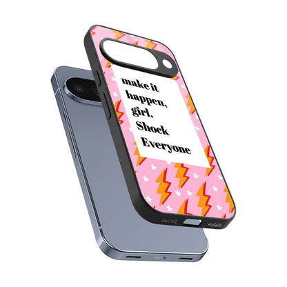 Shock Everyone sleek google pixel 10 cover with tempered glass back and TPU edges