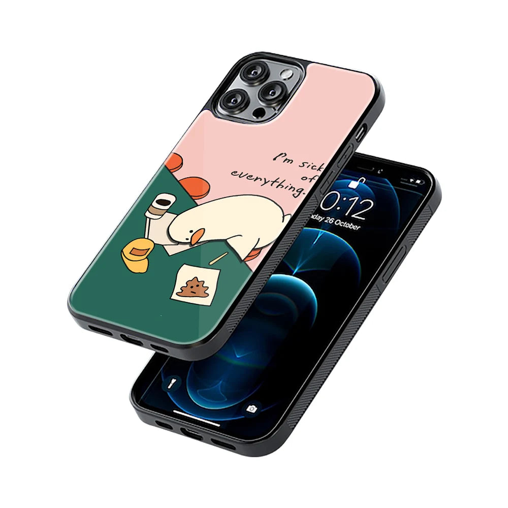 Protective Glass Back Phone Case Compatible with iPhone, Samsung, OnePlus, Pixel & More