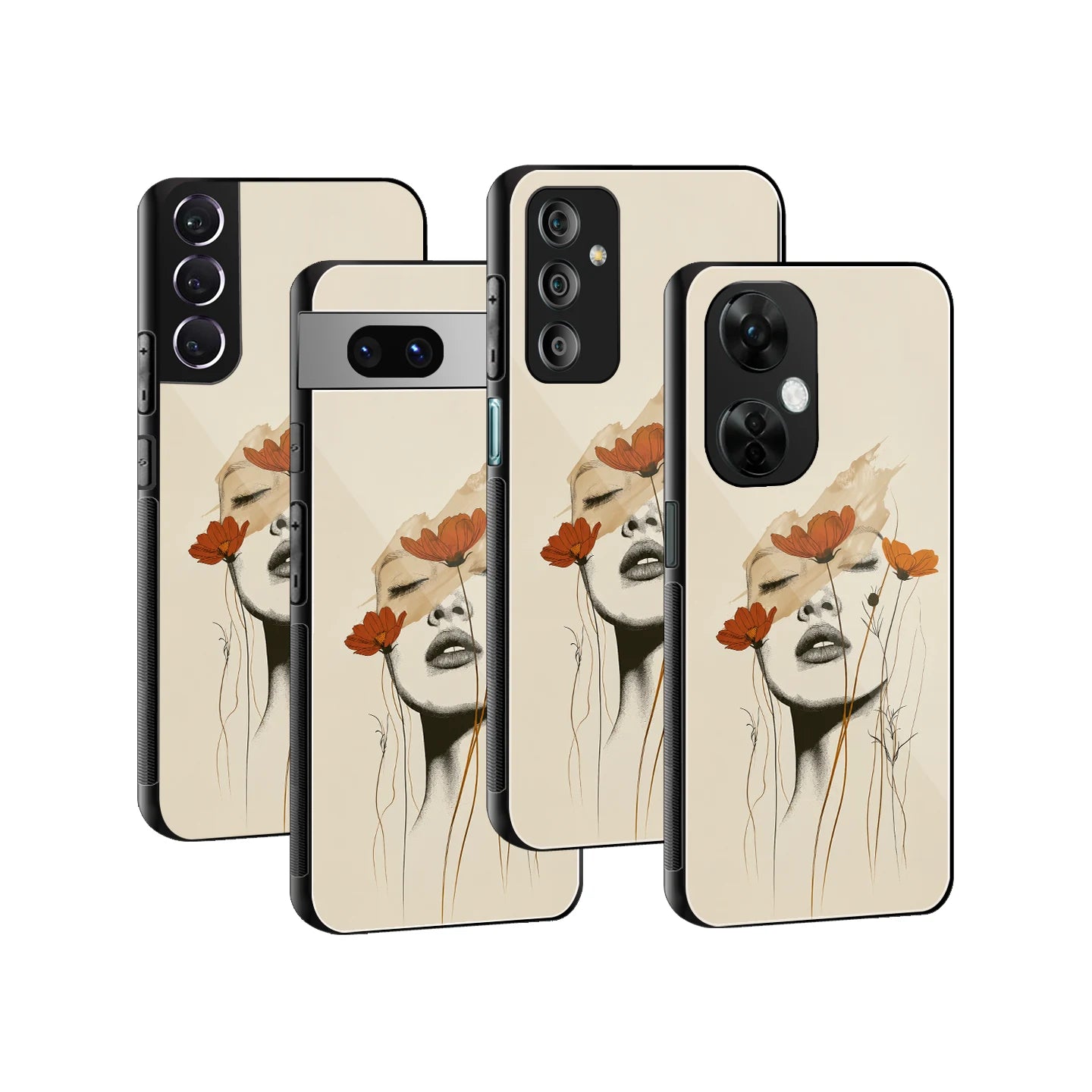 Stylish Glass Back Case for All Smartphones iPhone, Samsung, OnePlus, Pixel, Redmi, Oppo, Vivo, Motorola