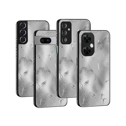 Stylish Glass Back Case for All Smartphones iPhone, Samsung, OnePlus, Pixel, Redmi, Oppo, Vivo, Motorola