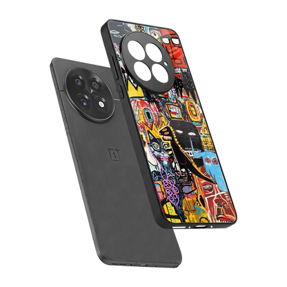 Sketch Book sleek oneplus 13 cover with tempered glass back and TPU edges