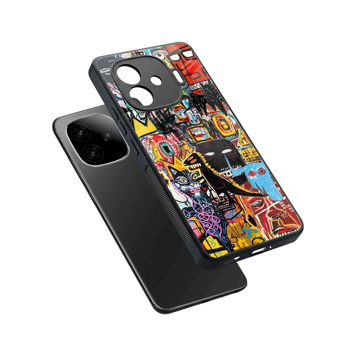 Sketch Book sleek iqoo neo 10r 5g cover with tempered glass back and TPU edges