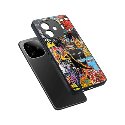 Sketch Book sleek iqoo neo 10r 5g cover with tempered glass back and TPU edges
