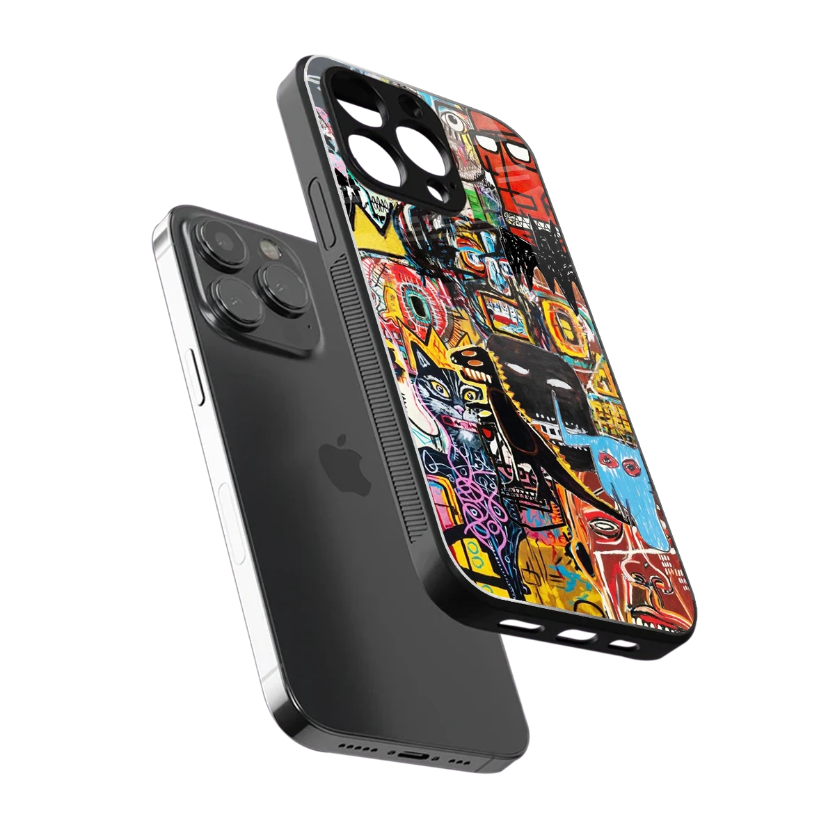 Sketch Book sleek iphone 13 pro cover with tempered glass back and TPU edges