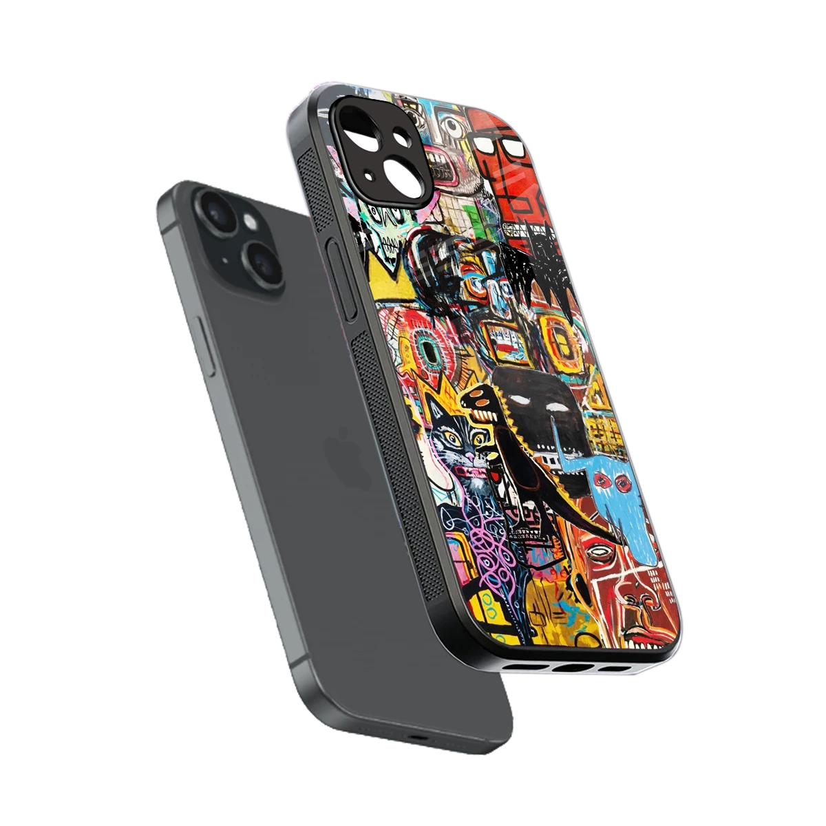 Sketch Book sleek iphone 14 plus cover with tempered glass back and TPU edges