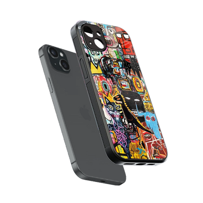 Sketch Book sleek iphone 14 plus cover with tempered glass back and TPU edges