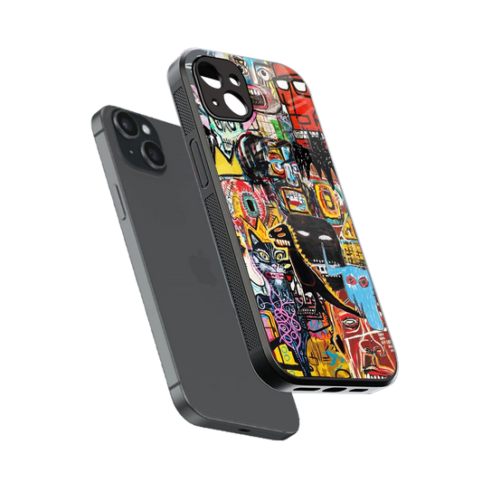 Sketch Book sleek iphone 14 plus cover with tempered glass back and TPU edges