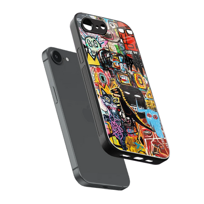 Sketch Book sleek iphone 16e cover with tempered glass back and TPU edges