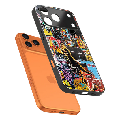 Sketch Book sleek iphone 17 pro max cover with tempered glass back and TPU edges