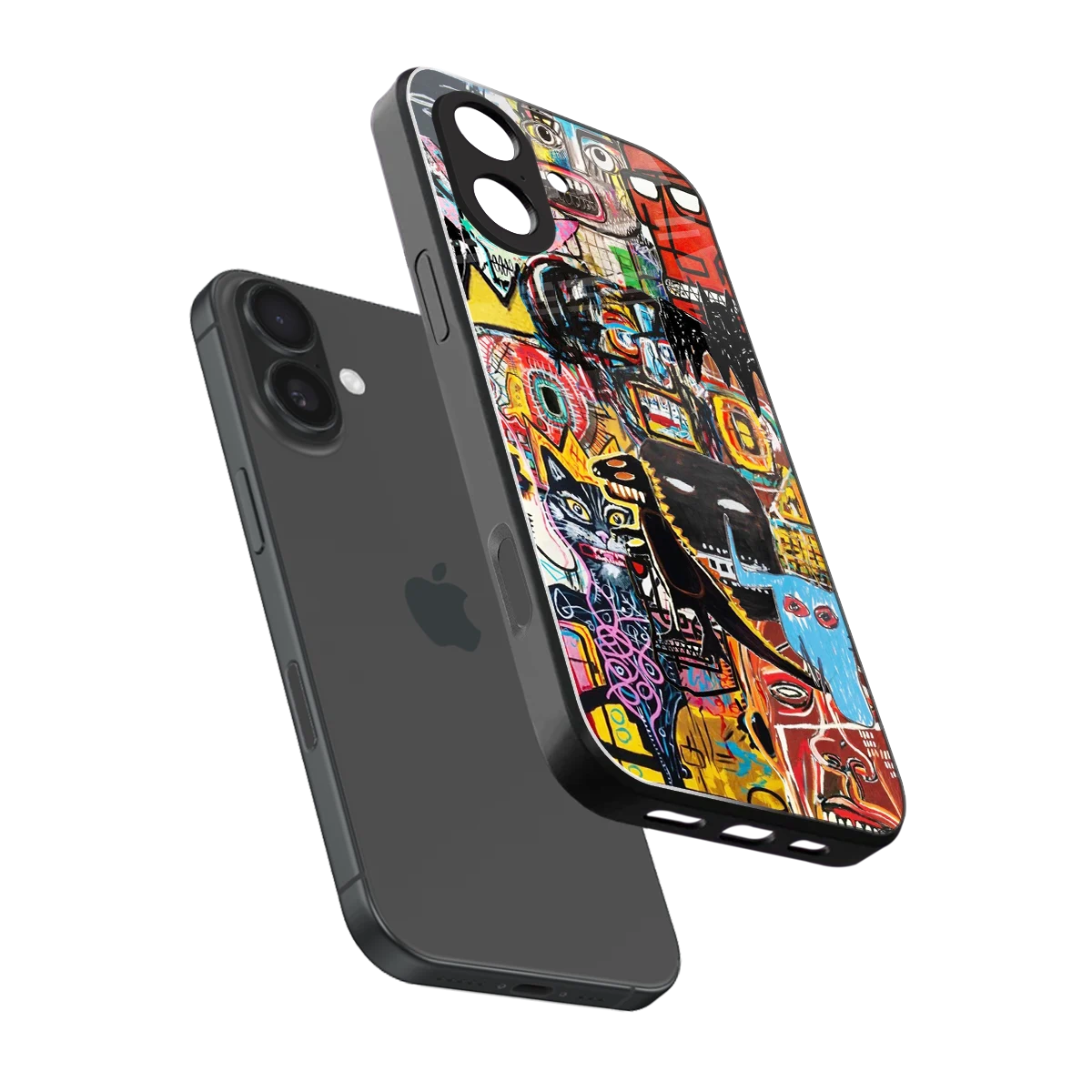 Sketch Book sleek iphone 17 cover with tempered glass back and TPU edges